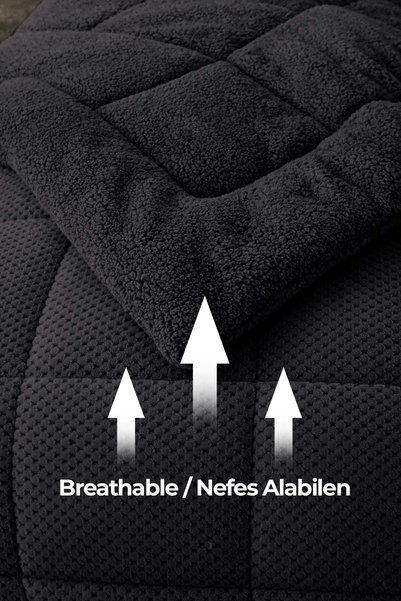 Evlen Home Collection Cuvertură cu două fețe ultra moale Wellsoft Plush Dublă (PĂTURĂ/POD) 200x220 negru