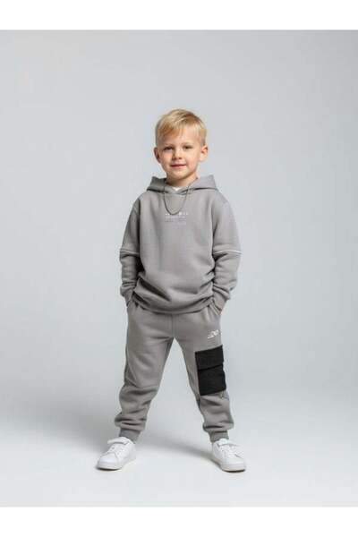 Zekids Costum de trening pentru băiat cu glugă Better Than Written