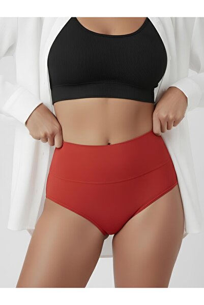 MİSTİRİK سروال داخلي من مابيت بتأثير فعال على منطقة الخصر، لون أحمر