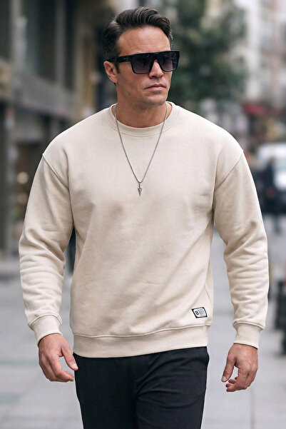 Buratti Sweat pentru bărbați, cu croială obișnuită, cu gâtul rotund, din bumb...