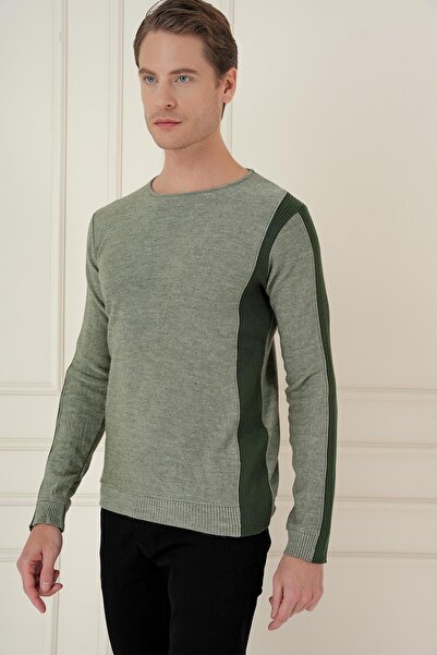 Efor TR 871 Slim Fit Haki Klasik Triko