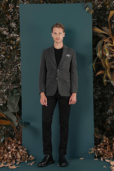 Efor C 653 Slim Fit Siyah Spor Ceket