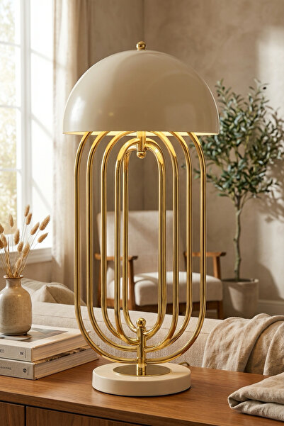 AbajurAksesuar Ekvator Gold Masa Lambası