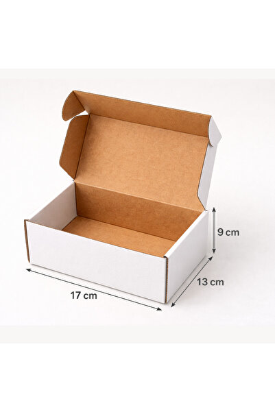 17x13x9 Cm Kutu-mini Receiver E-ticaret Kargo Kutusu-01 Desi Kutu-Beyaz Kutu -25 Adet