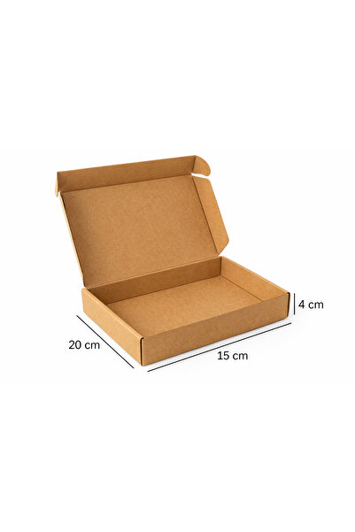 Aspak 20x15x4 Cm Kutu- Mini E-ticaret Kargo Kutusu-Kraf Kutu- 0,4 Desi Kutu-2...