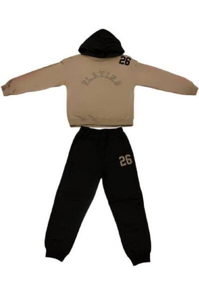 Zekids Σετ αθλητικής φόρμας για αγόρι με δύο κλωστές με γραφή στο μπροστινό μ...