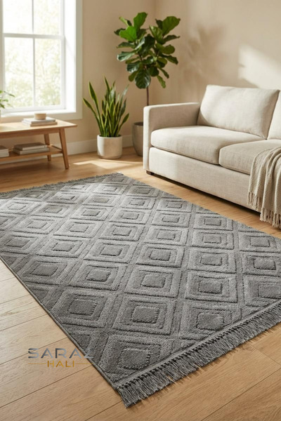 SARAZ HALI Dizayn Kaymaz Taban Koridor Halısı Kesme Yolluk Mutfak Halısı Mode...