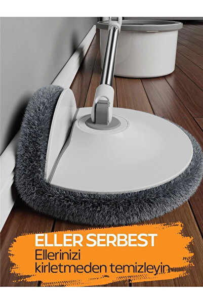 MOPPAK Temiz Kirli Suyu Ayırma Özellikli Mop Seti-paspas Kenarlık Silebilmeli...