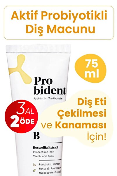 Probident Aktif Probiyotik Doğal Florürsüz Diş Macunu Akgünlük Özüt Ilaveli D...
