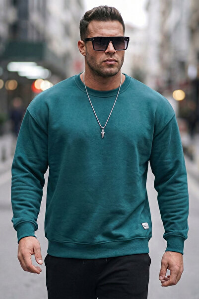 Buratti عادية تناسب طاقم الرقبة القطن مشعر من الداخل لينة مضلع العرق الرجال S...