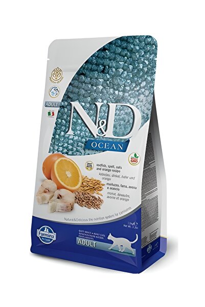 N&D Low Ocean Morina Balık&Portakallı Yetişkin Kedi Maması 1,5 Kg