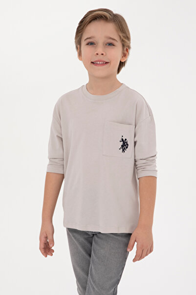 U.S. Polo Assn. Erkek Çocuk Taş Bisiklet Yaka Sweatshirt 50314033-VR049