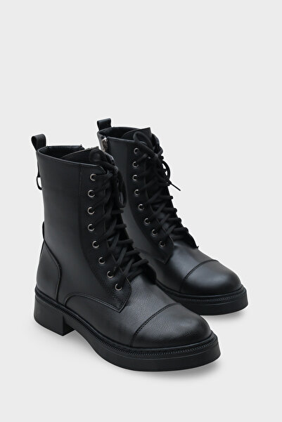 Capone Outfitters Cizme de damă Estell cu fermoar lateral și cu șireturi