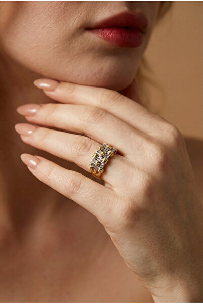 Liviena خاتم تيسيرا الفولاذي الذهبي