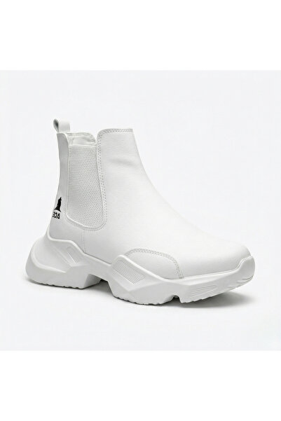 BESKAR BA0444 Без шнурків, зручні, з високою підошвою, білі чоловічі спортивн...