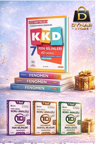 Fenomen Yayıncılık KKD 7.SINIF FEN BILIMLERI (42 FÖY) ve (ilave soru bankası ...