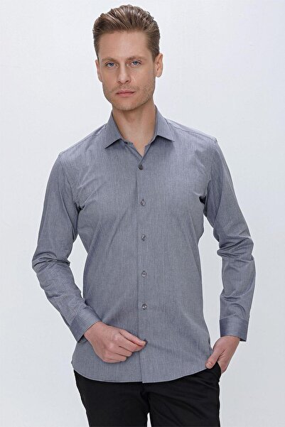 Efor GK 675 Slim Fit Füme Klasik Gömlek