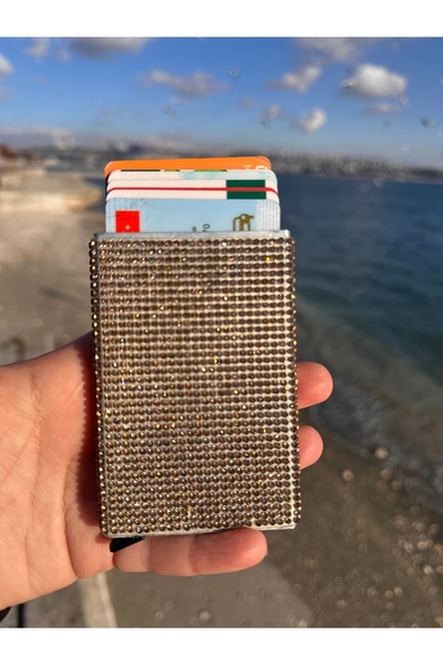 Store Taşlı metal kartlık