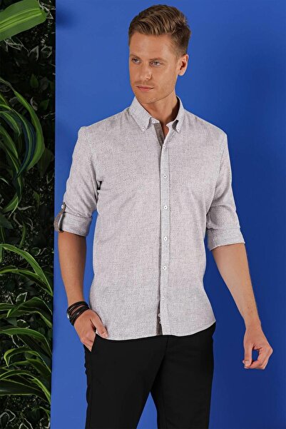Efor G 1555 Slim Fit Vizon Klasik Gömlek