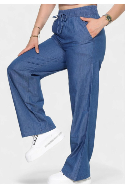 St.Poll Джинси з еластичним поясом, детальними кишенями та широкими штанинами