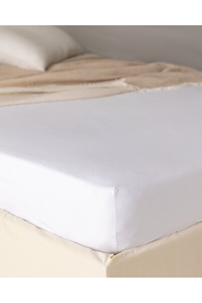 Madame Coco Belle White Single Bamboo Bed Sheet - Elastic