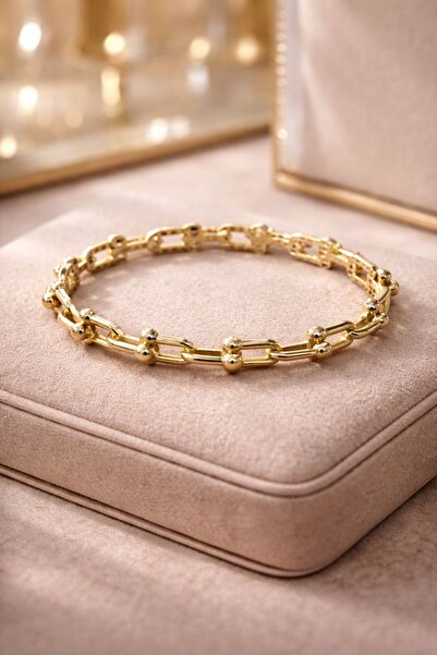 Gürler Kuyumculuk 14 Ayar Dorika Ataç Model Altın Bileklik - KB0338