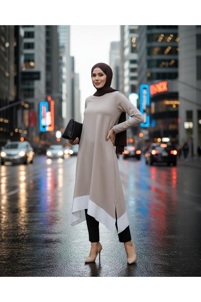 aymiramoda TESETTÜR ETEĞİ DOKUMA TUNİK