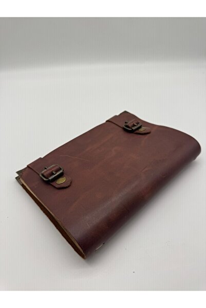 LAYDA 100% Genuine Crazy Leather Vintage Notebook Red Brown