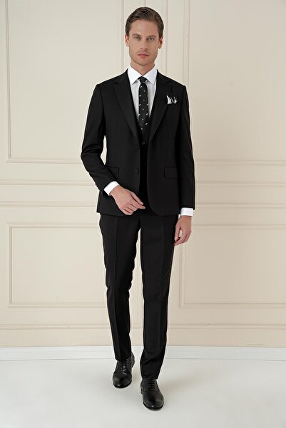 Efor TK 908 Slim Fit Siyah Spor Takım Elbise