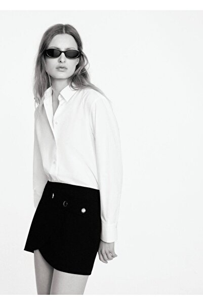 MANGO Woman Kemerli düğmeli etek