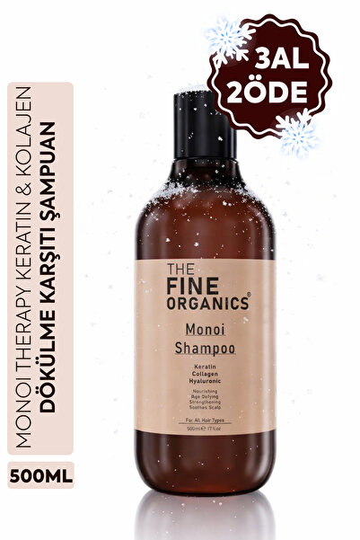THE FINE ORGANICS Monoi Therapy Keratin & Kolajen & Hyaluronik Asit Dökülme K...