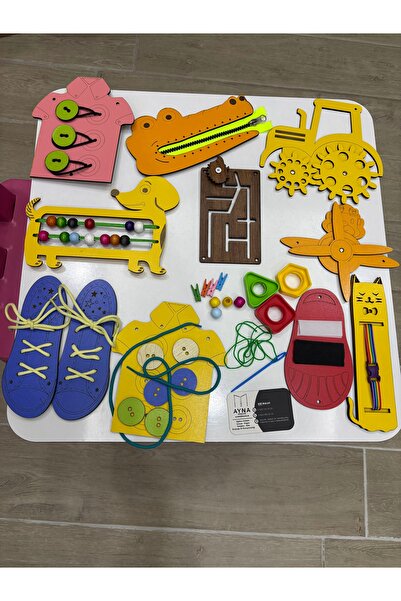 AYNA EĞİTİM MATERYALLERİ İnce Motor Gelişim Seti – Kilitli, Fermuarlı, Bağcık...