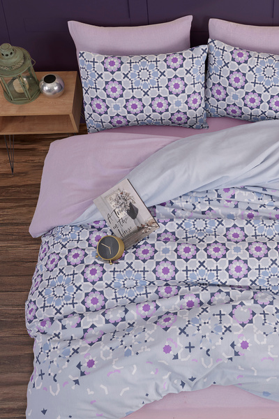 Madame Cotton Fitted Sheet Duvet Cover Set Double