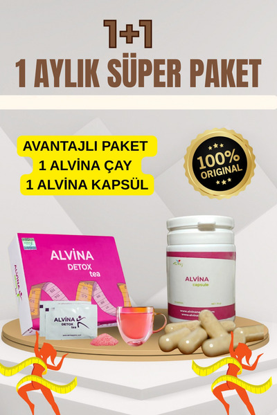 ALVİNA DETOKS Alvina 1 Kapsül 1 Çay Süper Paket