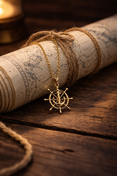 Utku Kuyumculuk 14 AYAR ÖZEL TASARIM ÇAPA DÜMEN KOLYE UÇLU ALTIN KOLYE