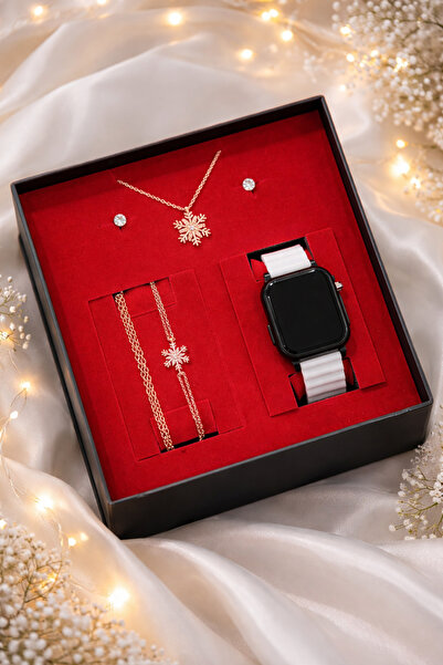 wesscollection Waterproof Women's Wristwatch Necklace Bracelet and Earring Set