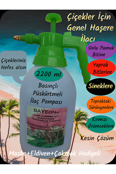 Genel Markalar 2,2 Lt Çiçekler için Genel Haşere ilacı (Unlu Pamuk Biti ilacı...