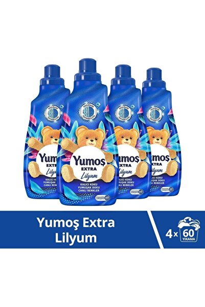 Yumoş Extra Konsantre Çamaşır Yumuşatıcısı Lilyum 1440 ml 60 Yıkama 4 Adet