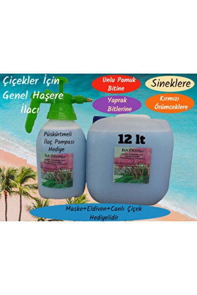 Genel Markalar 12 Lt Çiçekler için Genel Haşere ilacı (Unlu Pamuk Biti ilacı,...