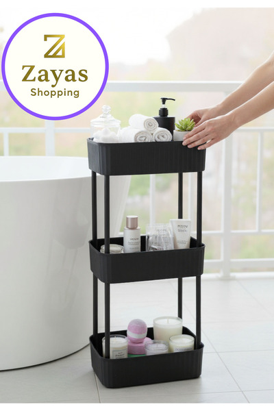 Zayas Shopping PRATİK 3 KATLI BANYO VE MUTFAK ORGANİZERİ (TEKERLEKSİZ)