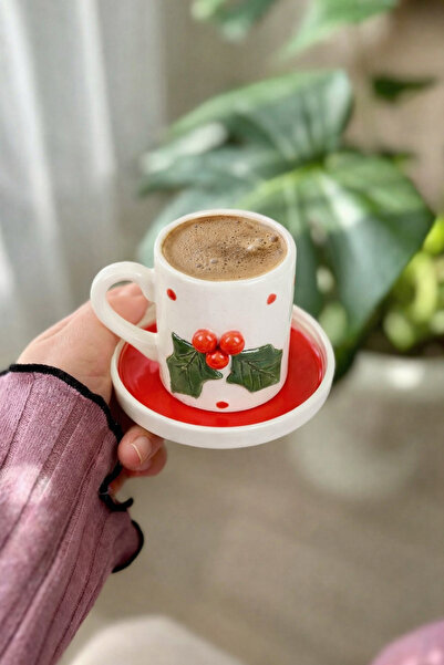 Loomart Kokina Figured 2-Person 4-Piece Handmade Coffee Cup Set