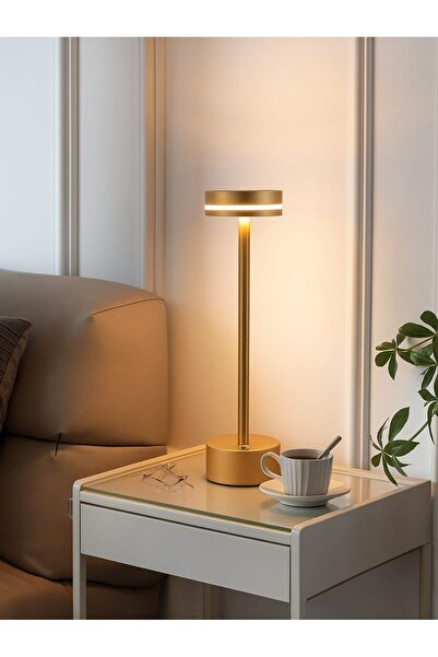 Home Şarjlı ve Dokunmatik Metal Gövdeli LED Masa Lambası