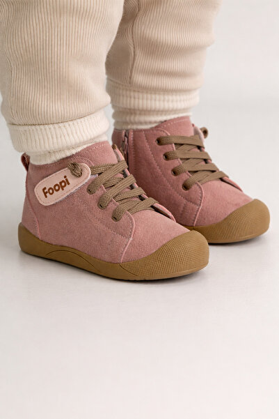 foopi حذاء بوديفو للفتيات بسحاب ومطاط لتقويم العظام للأطفال، لون بودرة، مقاسا...