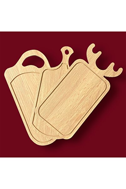 selinaksesuar تصميم خاص: 3 قطع من ألواح التقطيع والتقسيم الخشبية، وصينية العر...