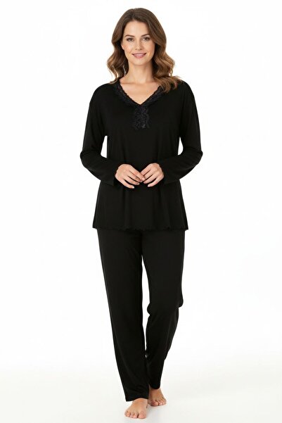 BAMBUTKİDS طقم بيجامة نسائية من الخيزران بأكمام طويلة – ملمس ناعم، سلسلة الأم...