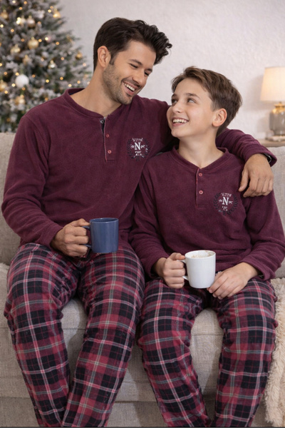 Tarık Polar baba oğul kombin pijama takımı