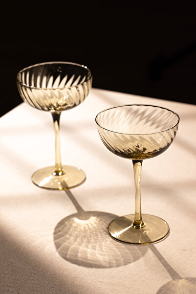 Rakle Premium Handmade Self-Colored Set of 2 Cups Yellow 230 Cc