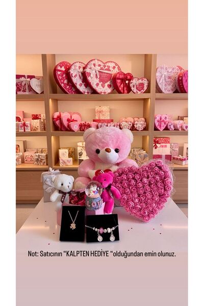 elovya arkadaşa hediye Büyük peluş 2 adet küçükpeluş p andora bileklik yonca ...