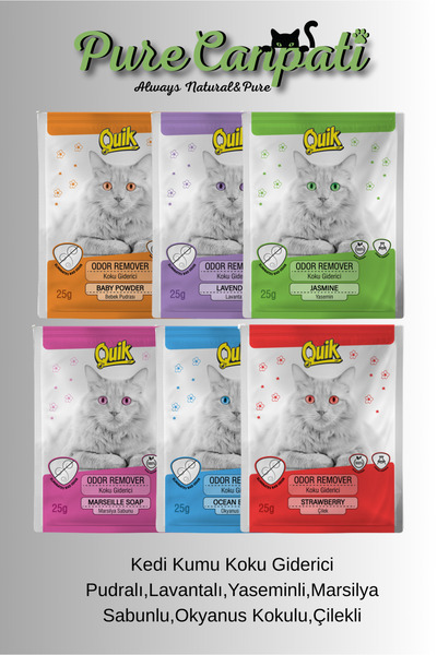 PureCanpati Quik Kedi Kumu Koku Giderici Toz Set 25 g