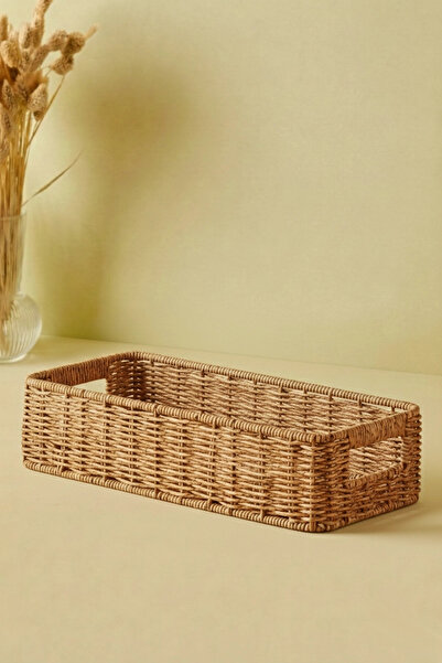 AVANTAGE HOME Picnic Wicker Single Rectangular Basket 32X13X7 cm